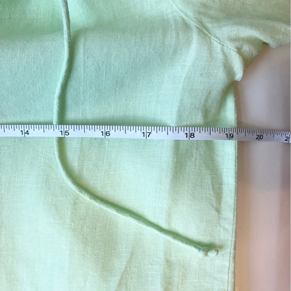 Eileen Fisher Irish Linen Pastel Green Blouse - Picture 4 of 7